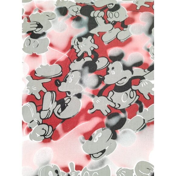 Vintage 90s Disney Twin Flat Size Mickey Mouse Bed Sheet - Picture 3 of 5